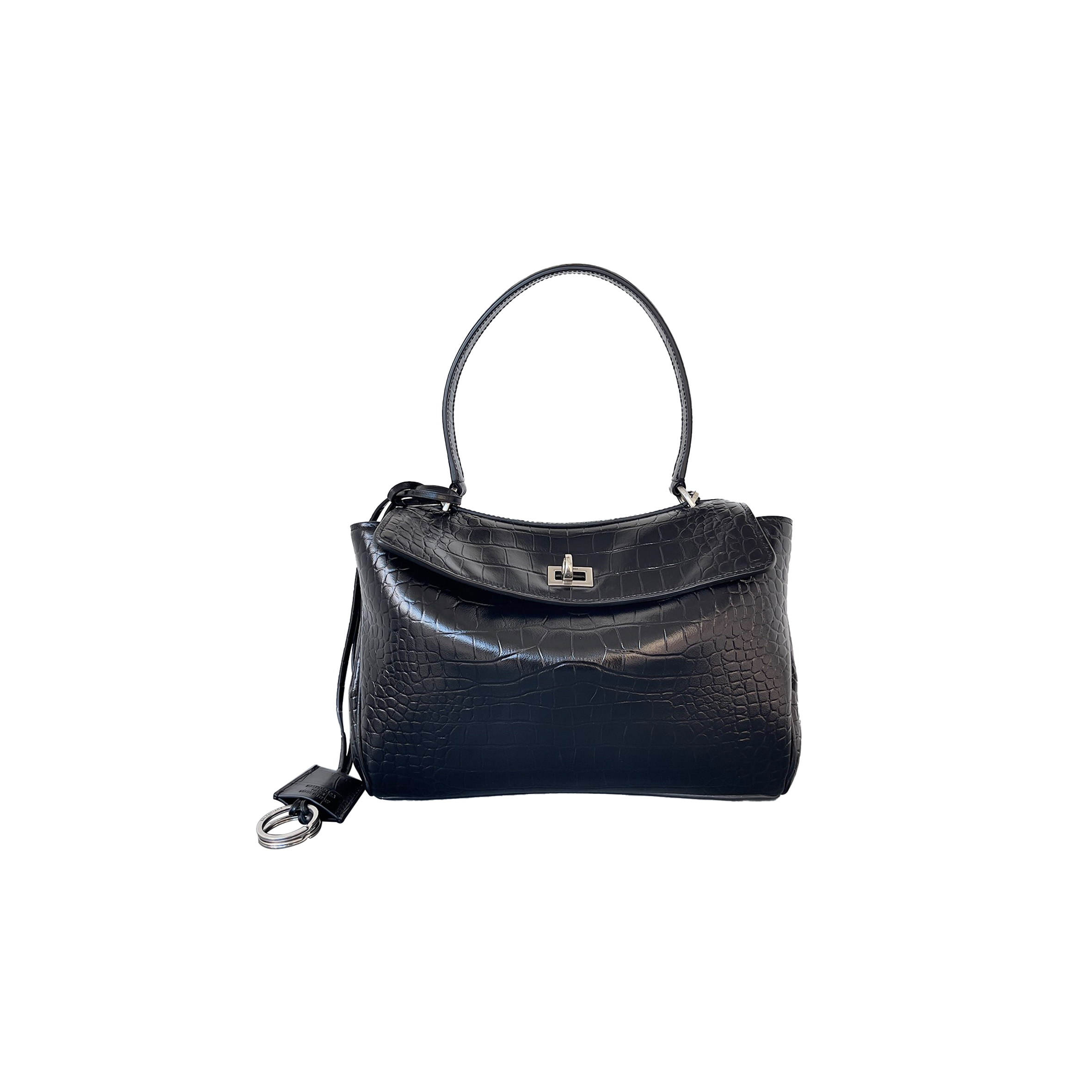 Ba*len*cia*ga women''s rodeo small handbag crocodile embossed in black 7897444aa5l1100 (28.9*20*9.9)